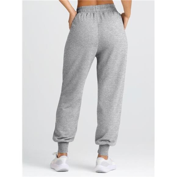Women's High-Waisted Baggy Jogger Sweatpants Fall Lounge Trousers - Picture 4 of 7